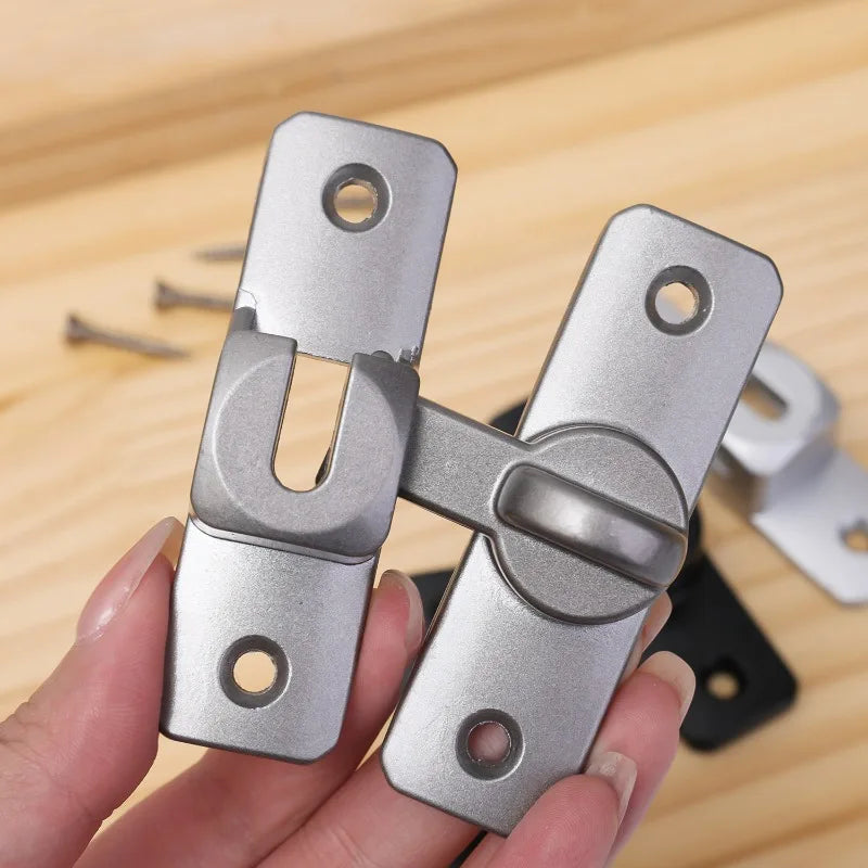 1/5x Alloy Right Angle Door Lock 90 180 Degree Gate Lock Sliding Door Latch Window Drawers Cabinet Gate Buckles Home Hardware