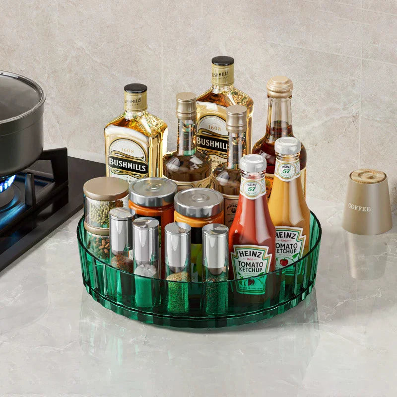 Rotating Spice Rack For Home Kitchens Multi-Functional Storage Tray For Seasoning Bottles And Jars, And Cosmetics