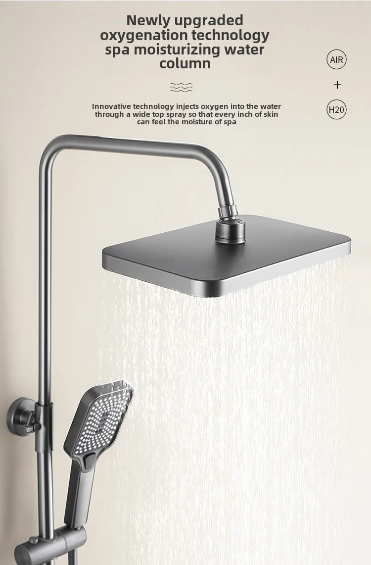 Shower Set Faucets Bathroom  Piano Button Switch Bath Shower Rain Shower Complete Bathroom Head Douche