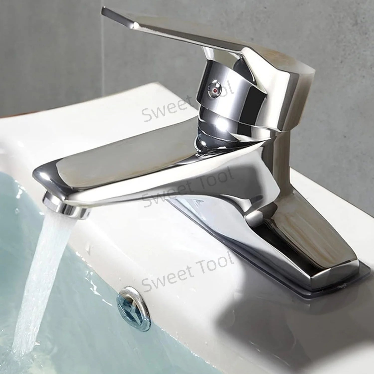 Bathroom Tap Hot and Cold Mixer Faucet Single Handle Double Hole Basin Accessories Toilet Faucet Washbasin Water Faucet