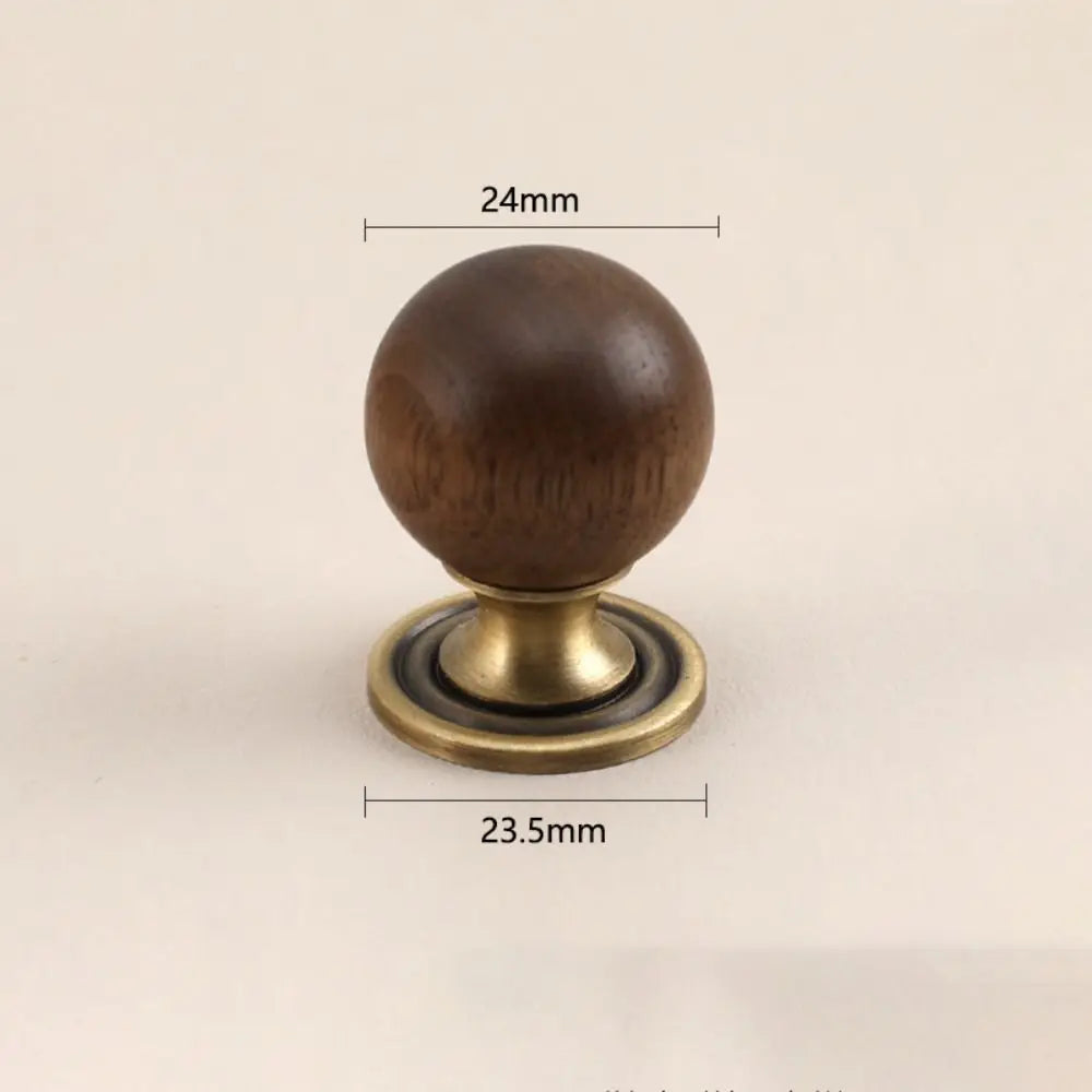 Brass Brass Cabinet Handles Walnut Wooden Walnut Knobs Luxury European Style Wardrobe Door Handles Door Handles