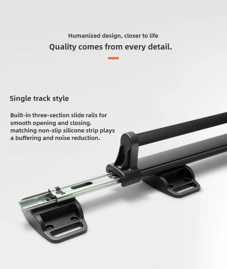 Closet shallow closet Slide rail retractable hangers Cabinet hanging rod vertical pull-out top mounted trouser rack free of hole