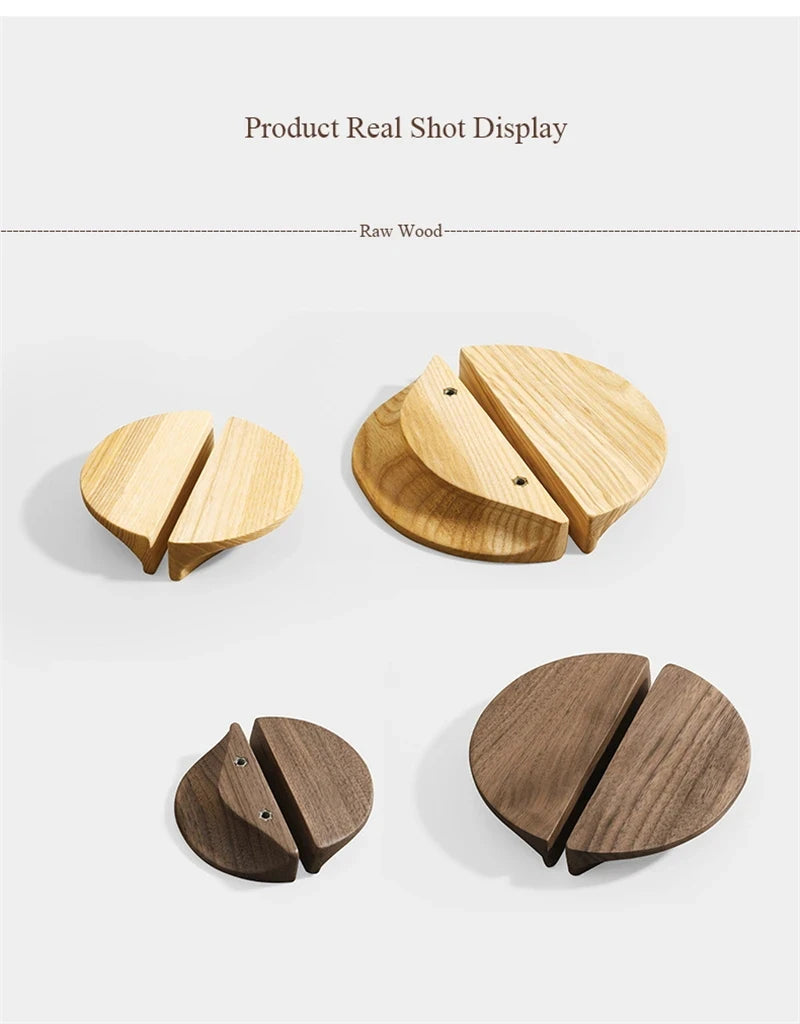 Wooden Cabinet Handles for Furniture Drawer Knobs Kitchen Cupboard Handles Wardrobe Door Knob and Handle Furniture Hardware