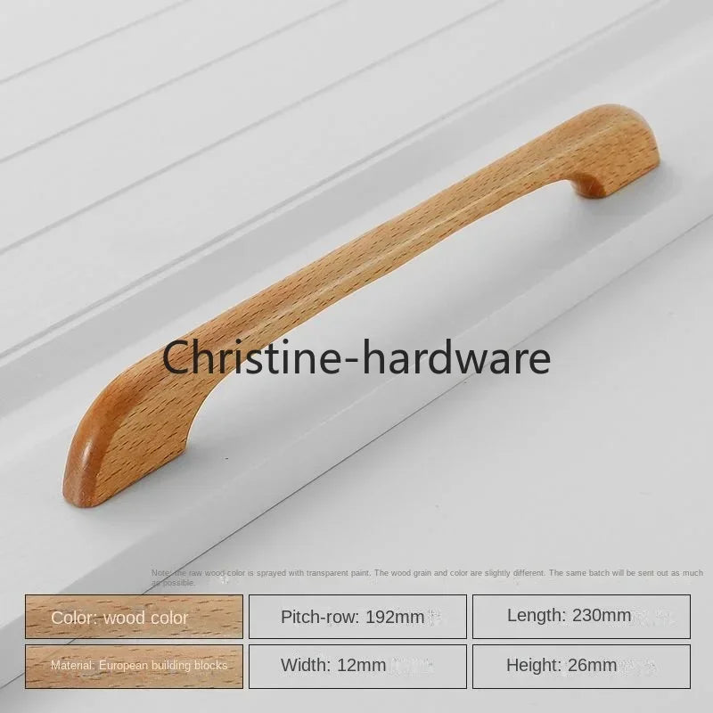 Simple Modern Wooden Cabinet Round Single-hole Handle Drawer Door Kitchen Shoe Cabinet Solid Wood Log Handle