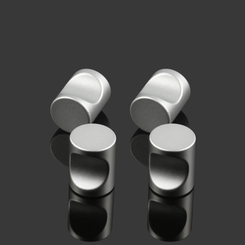5/10/20Pcs Round Aluminum Alloy Door Knobs Cabinet Handles Cupboard Drawer Kitchen Bathroom Furniture Hardware Accessories
