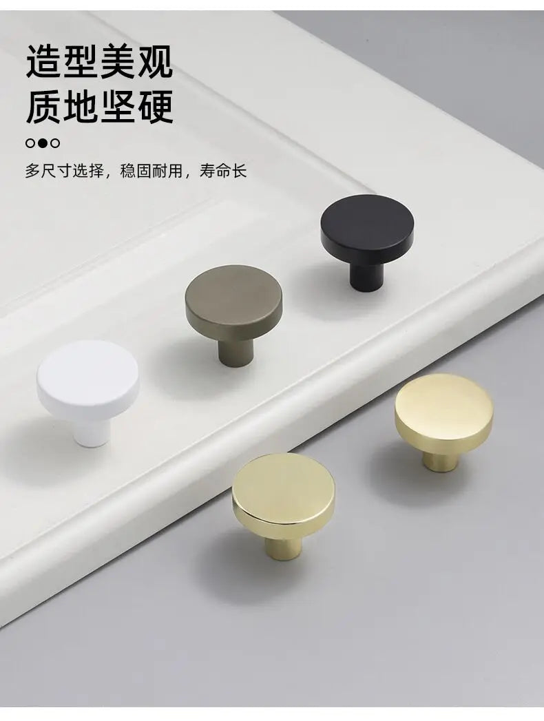 Handles Drawer Cabinet Furniture Kitchen Handles for Cabinet Knob Door Drawer Furniture Kitchen Knob Round Classic Golden Black