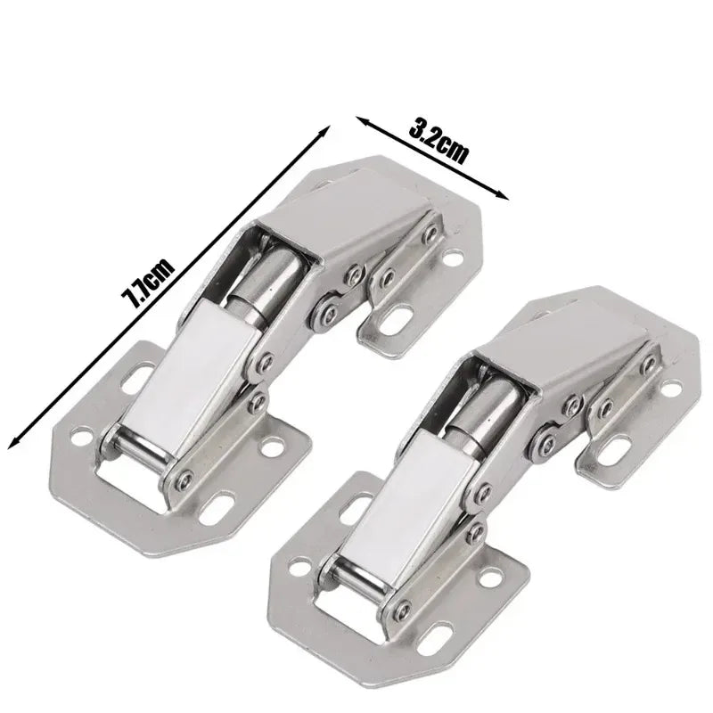 16-2Pcs Cabinet Hinges Adjustable Mounting Plates for Framed or Frameless Doors Soft Close  90 Degree Hinge Furniture Hardware