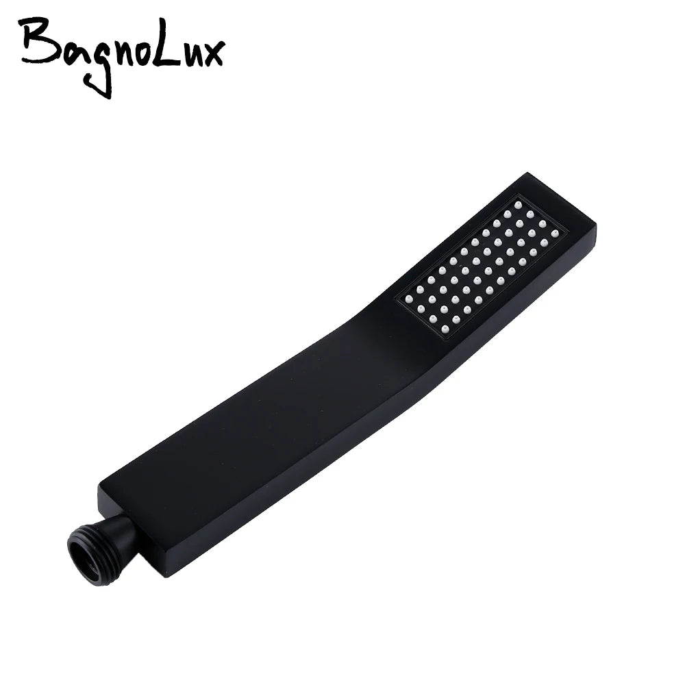 Black Bathroom Faucet Shower Faucet Bathroom Accessories Water Saving Shower Heads Solid Brass Bar Shape Handheld Hardware Acces