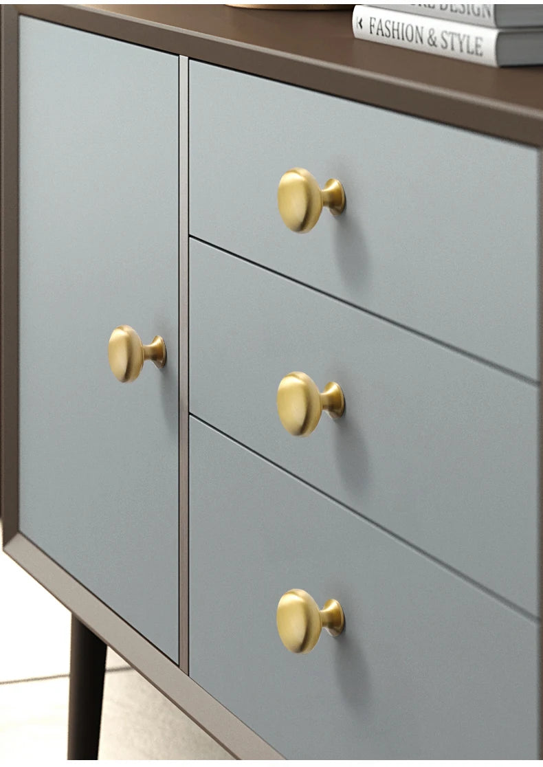 Brass Round Ball Furniture Handles Drawer Knobs Cabinet Gloden Wardrobe Door Pulls  Modern Minimalist Bathroom cabinet