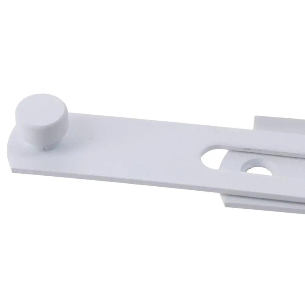 Door Latch, Durable Large Easy to Use Universal 4 Inch White Locking Latch Stainless Steel Hasp Bending Lock for Barn Door