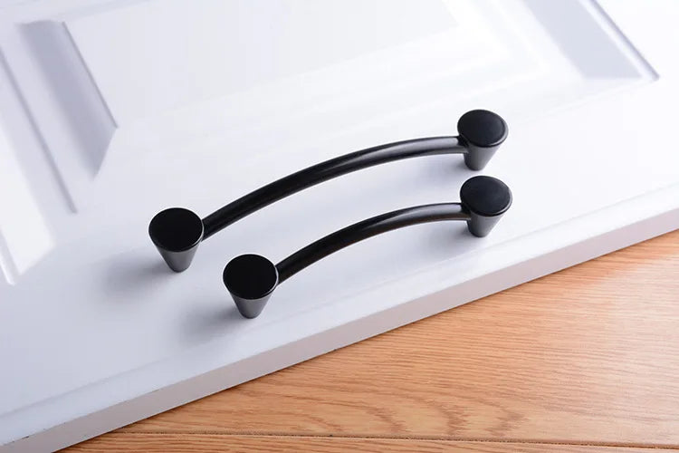 Black Handles Furniture Cabinet Knobs Muebles  Kitchen  Drawer Knobs Cabinet Pulls Cupboard  Knobs