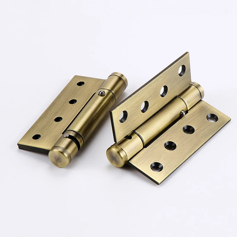 2pcs 4 Inch Invisible Door Hinges Hinge Door Closer Stainless Steel Self-Rebound Spring Positioning Closed Door Spring Hinge