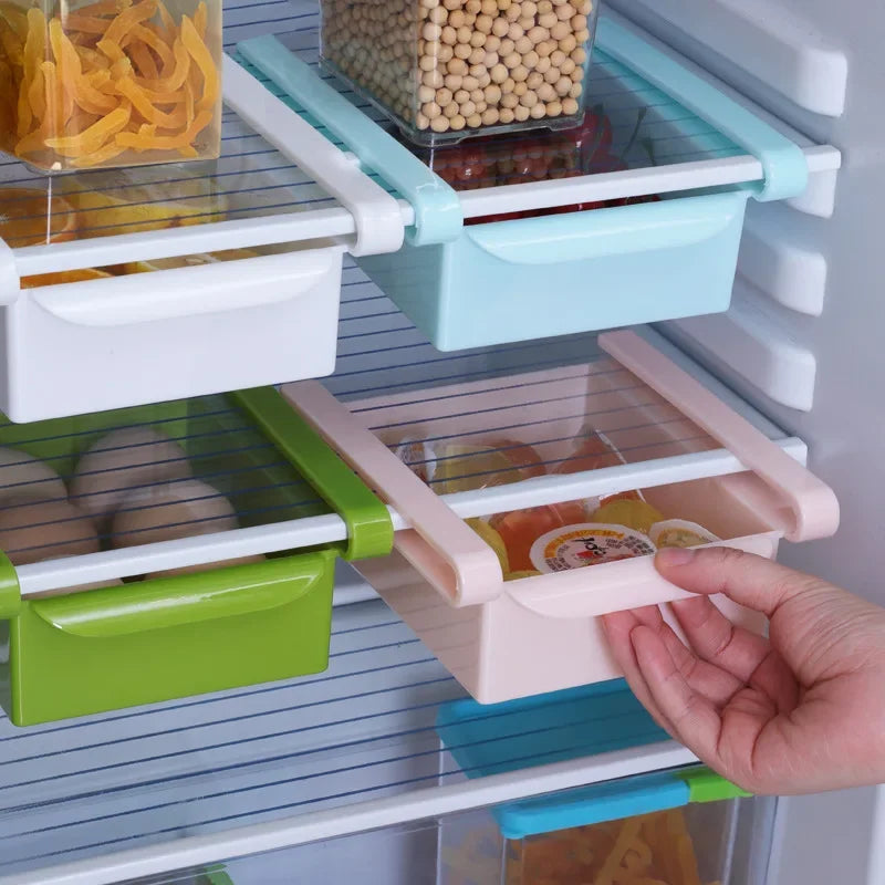 Pull-out Drawer Refrigerator Storage Box Creative Storage Rack Fresh Spacer Sort Boxes Kitchen Supplies Food Storage Containers