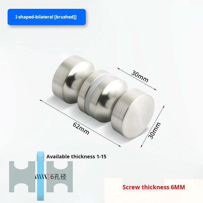 Glass Door Handle Bathroom Door Shower Door Handle Sliding Door Display Cabinet Wine Cabinet Barn Door Single Hole Round Knob