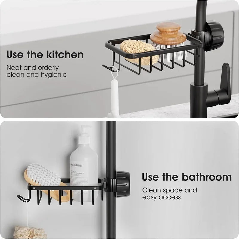 Bathroom Faucet Storage Rack Shower Soap Holder Bathroom Organization Shower Shelves Bathroom Accessories