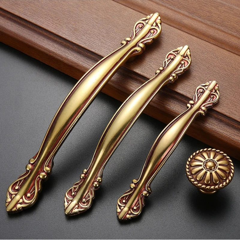 Drawer Knobs Wardrobe Door Handle European Furniture Hardware Zinc Alloy Antique Bronze Ceramic White Cabinet Handles
