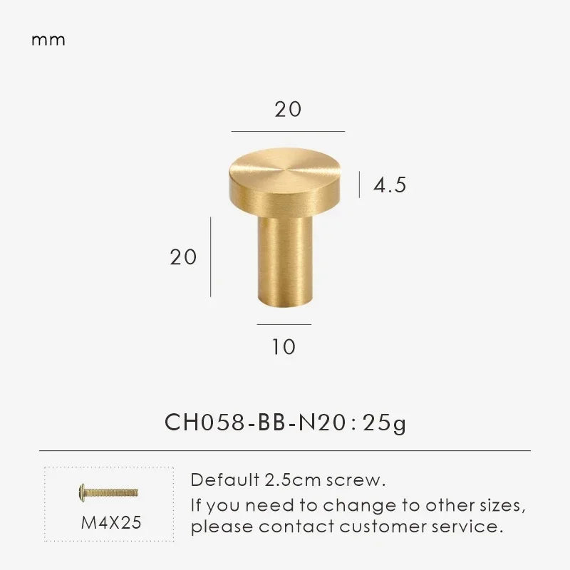 Solid Brass Circular Gold Black Antique White Cabinet Furniture Knobs Wall Bathroom Clothes Hook Handle