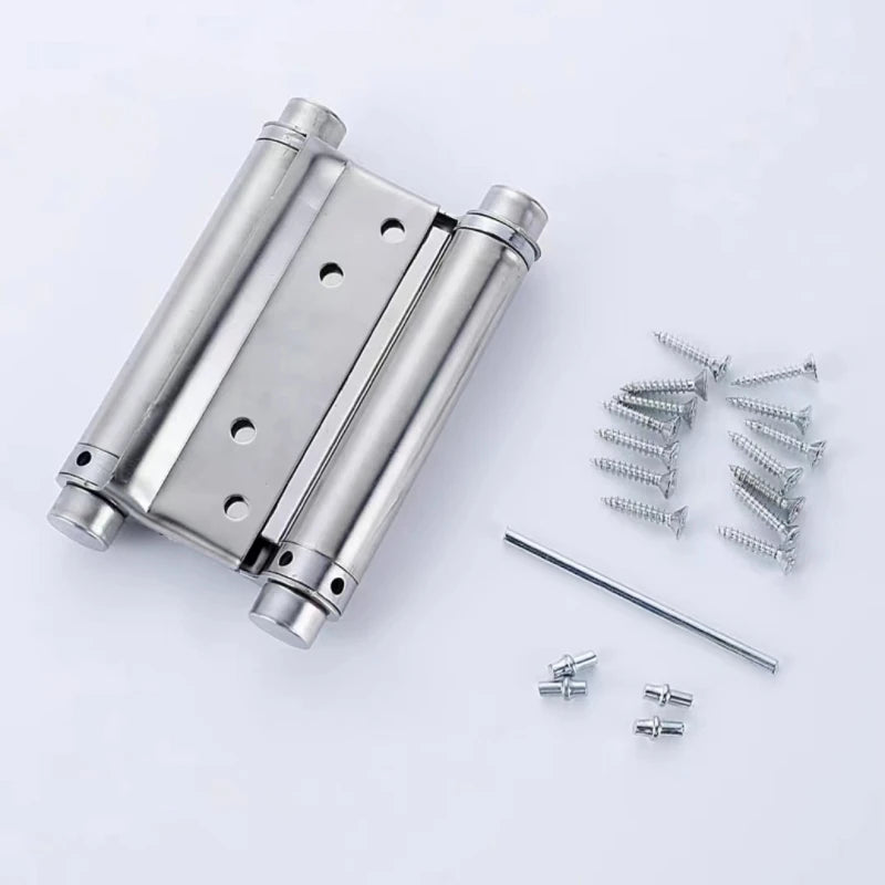 Stainless Steel Double Open Spring Hinge Double-sided Door Hinge Automatic Self Closing Two Way Free door Fence Dedicated Hinge