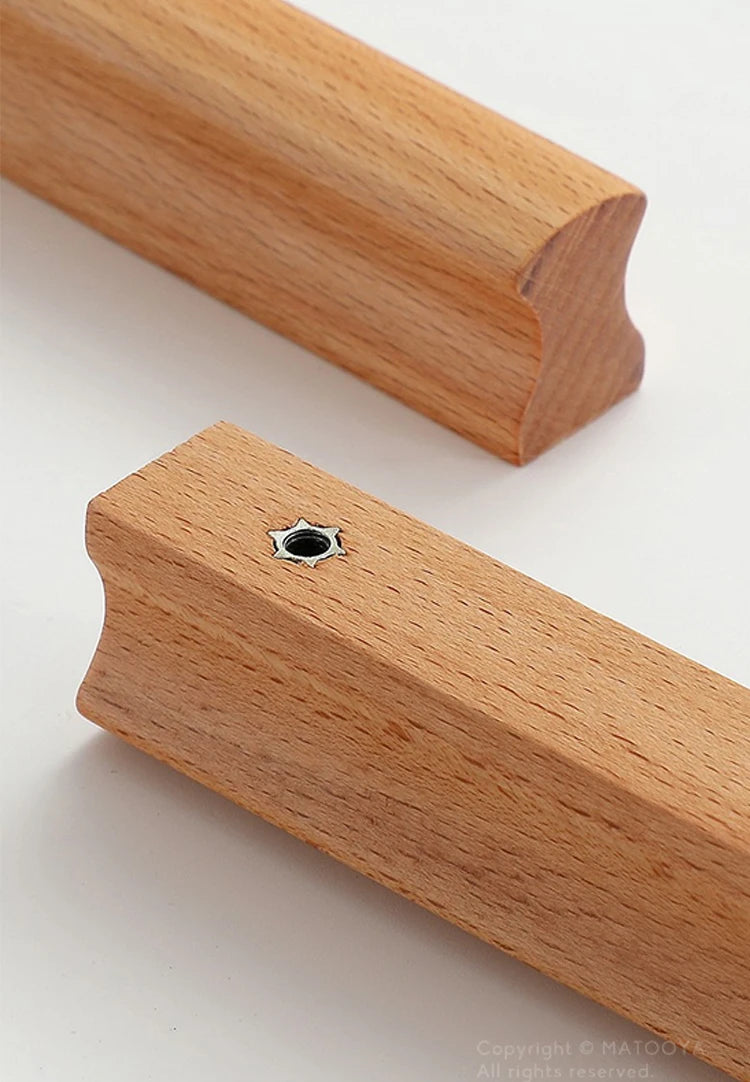 Wooden Furniture Handles Walnut Kitchen Cabinet Handles Drawer Knobs Handles for Cabinets and Drawers Long Wardrobe Pulls