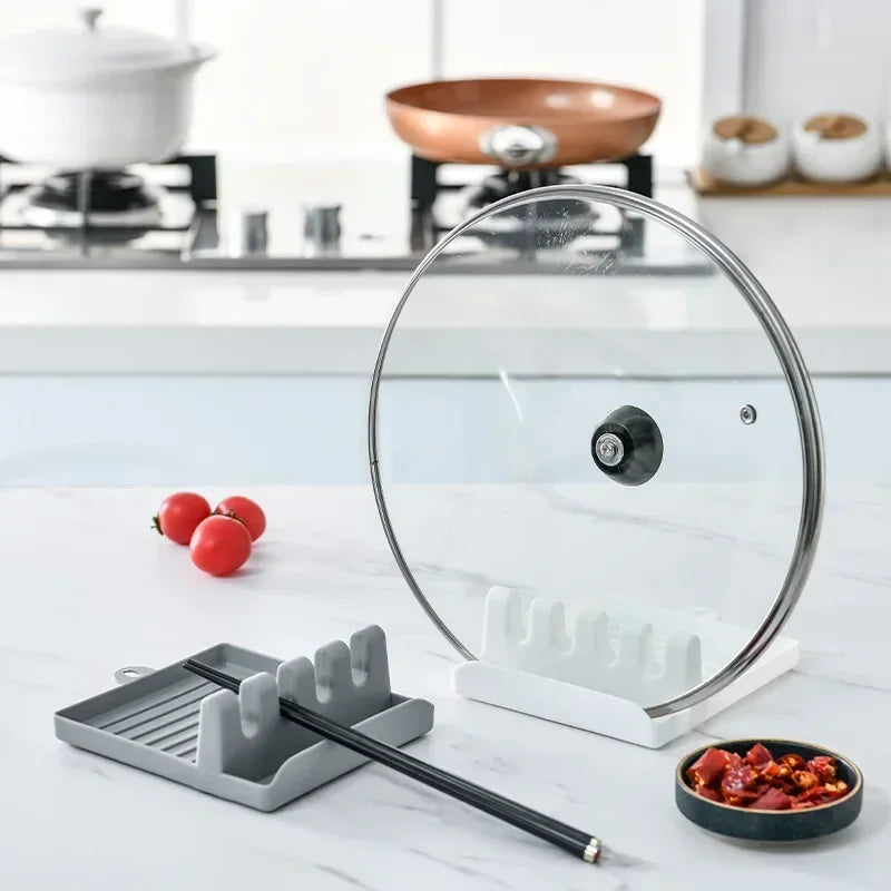 Kitchen Organizer for Tableware Storage - Spoon Rest, Fork, Spatula Rack, Spoon Holder Stand, Pot Lid Holder