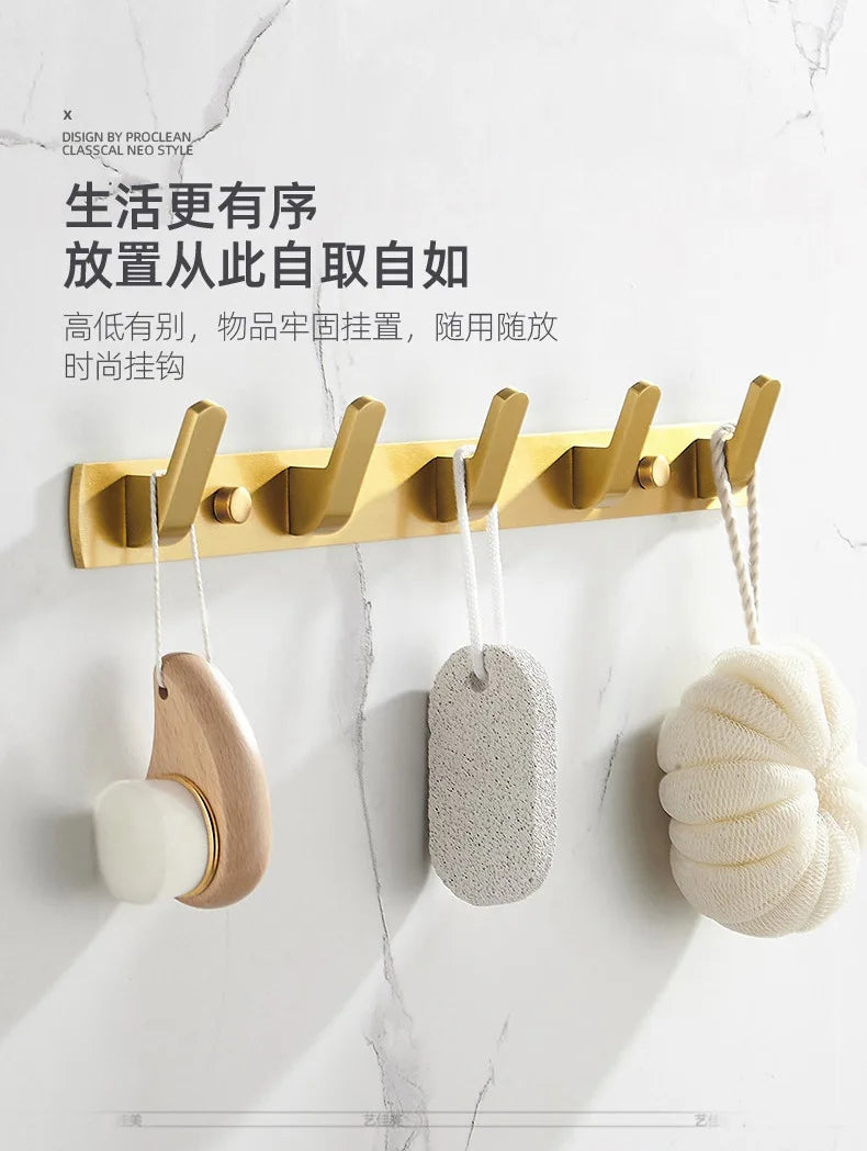Bathroom accessories: brushed golden corner rack, towel rack, bathroom storage rack, bathroom hardware pendant bath accessories