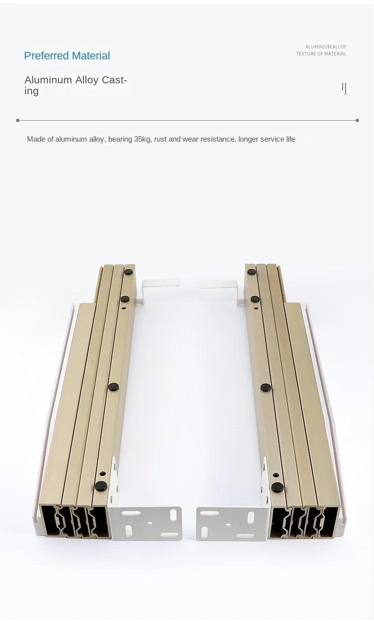 Telescopic Folding Guide Rail  Multifunctional Flat Push  Multi Section Pull-Out Cabinet  Dining Table  Drawer Slide Rail