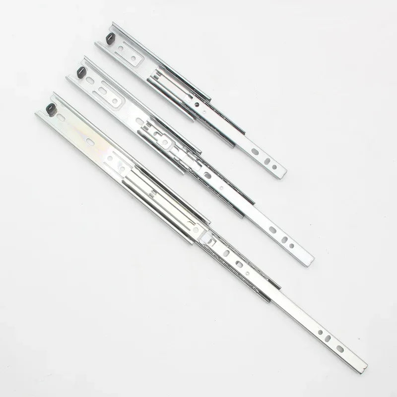 Drawer track, drawer slide, three rail drawer, guide rail, slide rail, furniture hardware fittings, slipway