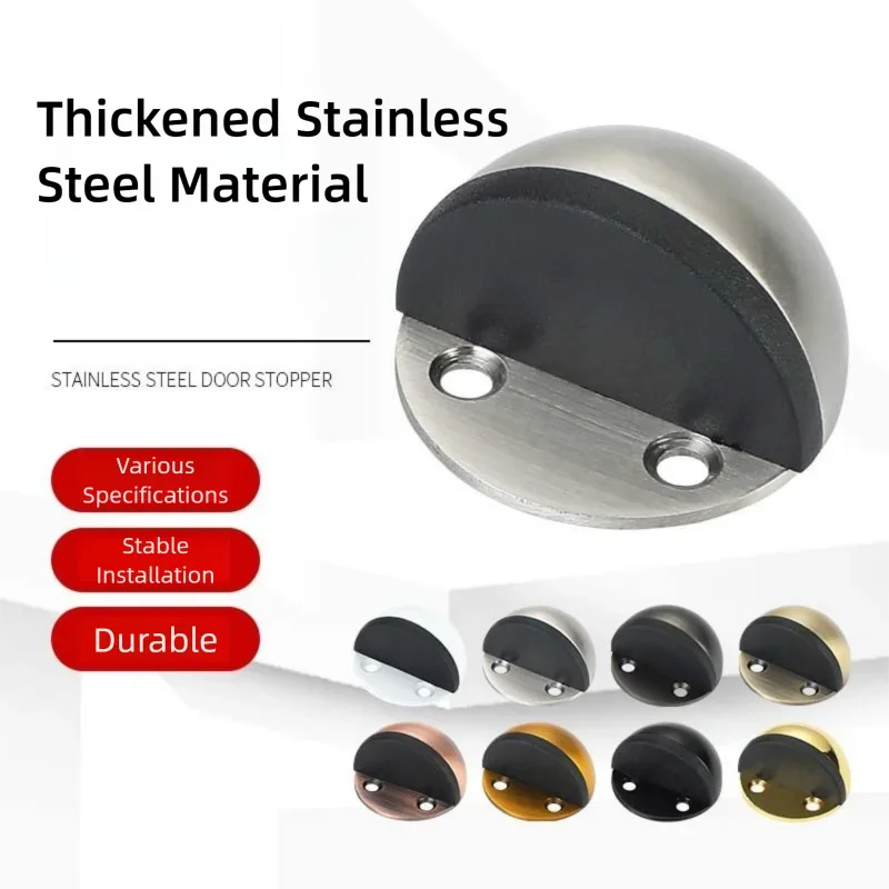 New No-Drill Magnetic Door Stopper - Silicone Anti-Collision Buffer for Glass & Bedroom Doors, Windproof Floor Mount