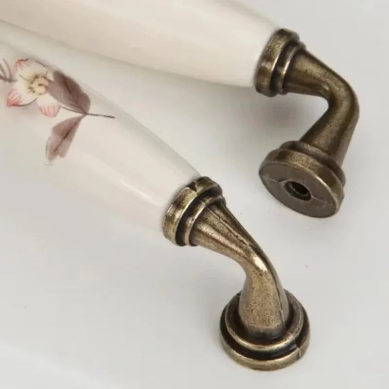 Furniture Cupboard Wardrobe Knobs Dresser Door Decorative Kitchen Vintage Cabinet Knob Ceramic Button Drawers Pull Handle