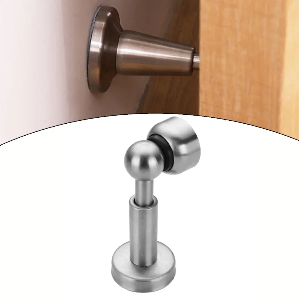 Magnetic Door Stopper Stainless Steel Magnet Door Stopper Catch Holder Strong Magnetic Attraction Gate Resistance Door Suction