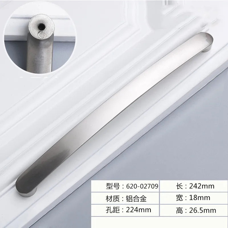 Cabinet Handles Knobs Aluminum Alloy Door Kitchen Knobs Brushed Cabinet Pulls Drawer Modern Furniture Handle Hardware