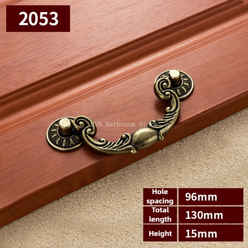 Drawer Knobs Wardrobe Door Handle European Furniture Hardware Zinc Alloy Antique Bronze Ceramic White Cabinet Handles