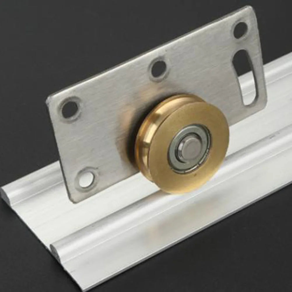 1pc Sliding Door Wheels Pulley Rollers 74x37mm Stainless Steel Furniture Hardware Wardrobe Sliding Door Adjustable Wheels