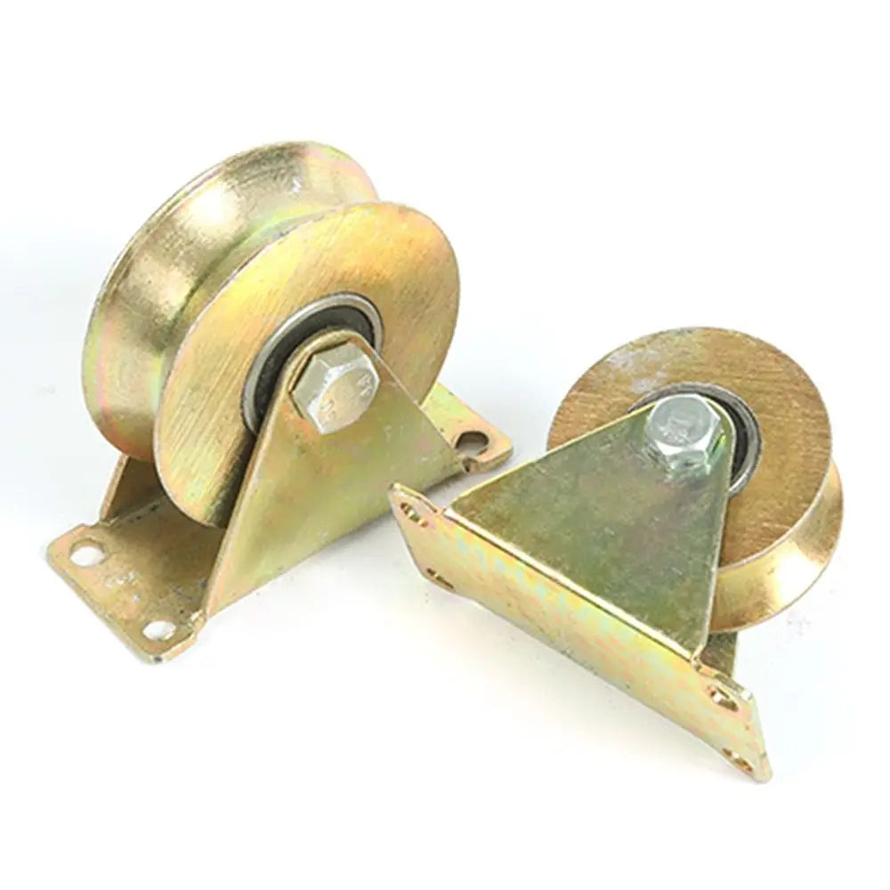 1Pcs Track Wheel Bearing Pulley Plating Color Stainless Steel Sliding Door Rollers U/V/H Shaped Home Hardware Rigid Caster