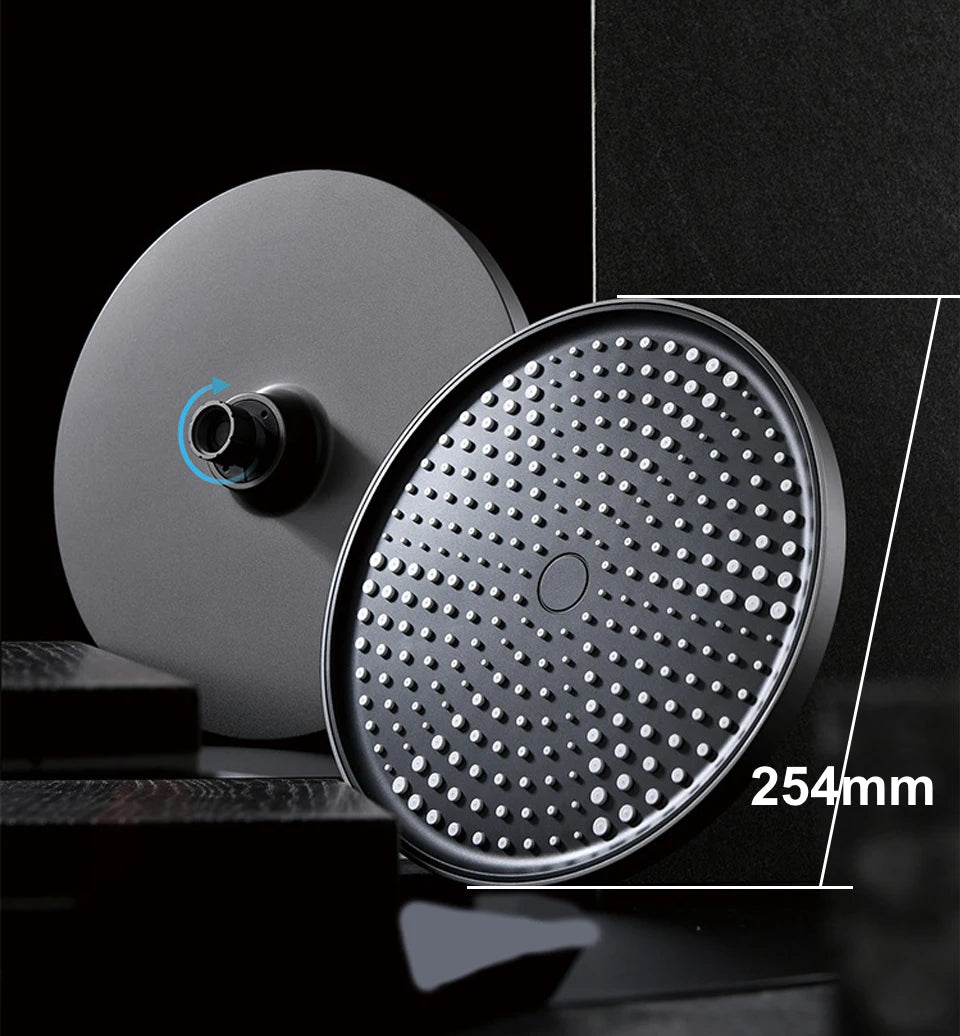 Bathroom Shower System Set Brushed Gold Hot Cold Bathroom Faucet Accessories Rain Shower Head Hot Cold Bathroom Shower Set