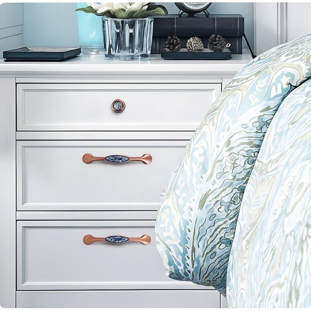2pcs High-end Luxury Handles Contemporary Sleek American-style Handles Ceramic Minimalist Design Cabinet Handles Drawers