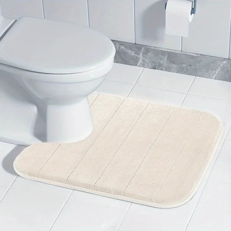 U-shaped Bathroom Carpet Toilet Mat Bathroom Mat Bathroom Carpet Memory Foam Bathroom Mat Anti-skid Super Absorbent