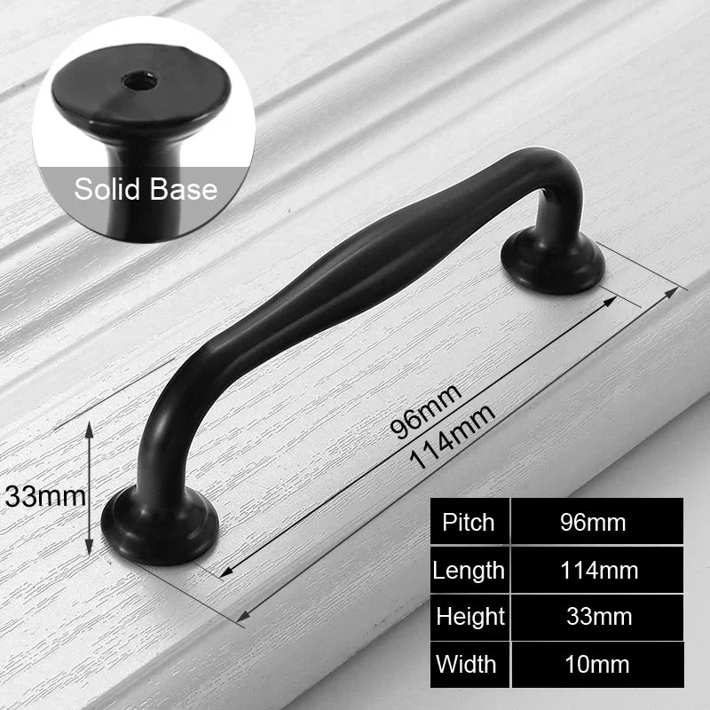 Black Handles Furniture Cabinet Knobs Muebles  Kitchen  Drawer Knobs Cabinet Pulls Cupboard  Knobs