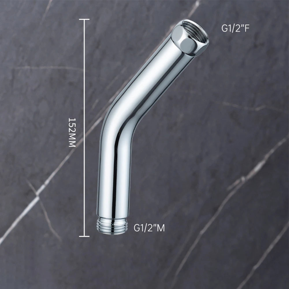 Bathroom Upgrade Chrome Hand Shower Connector Easy Install Shower Head Connector Stainless Steel Hassle-Free Setup