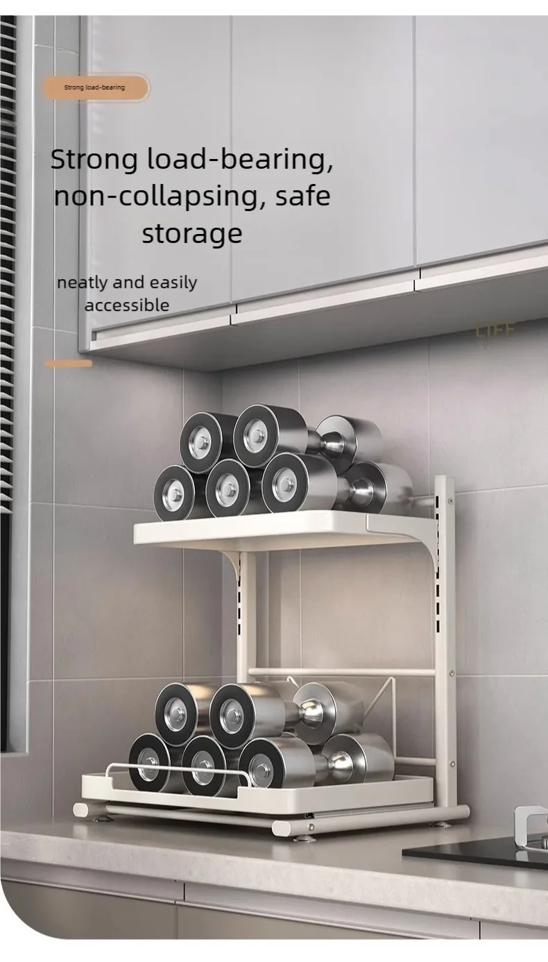 Pull-out Microwave Oven Shelf Kitchen Shelf Free Standing Spice Storage Rack Electrical Appliances Storage Shelves Oven Rack