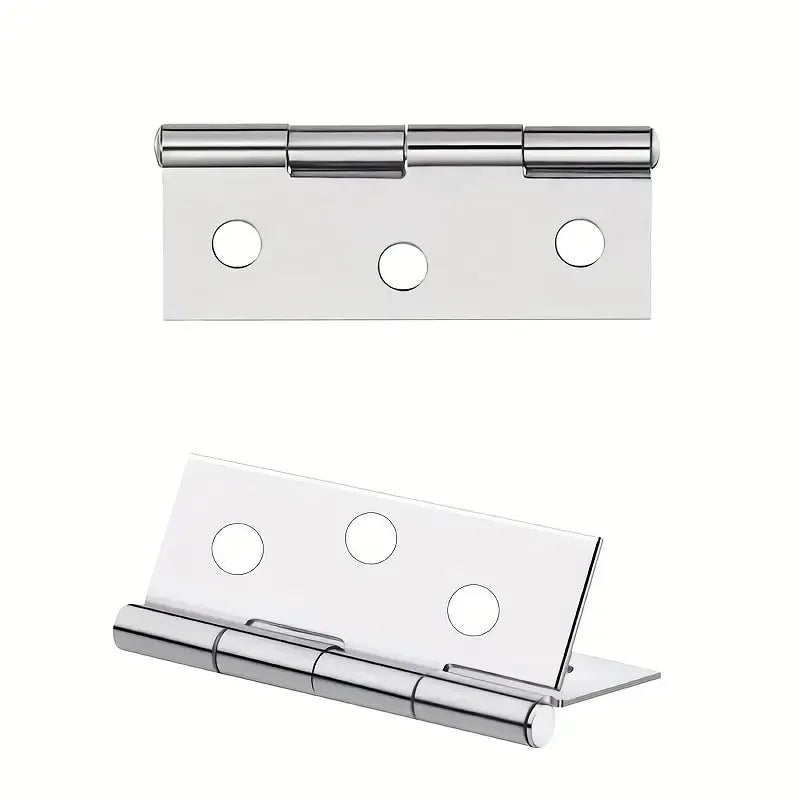 10pcs Stainless Steel Door Hinges Cabinet Doors Windows Wooden Box Flat Hinge Home Furniture Hardware Accessories