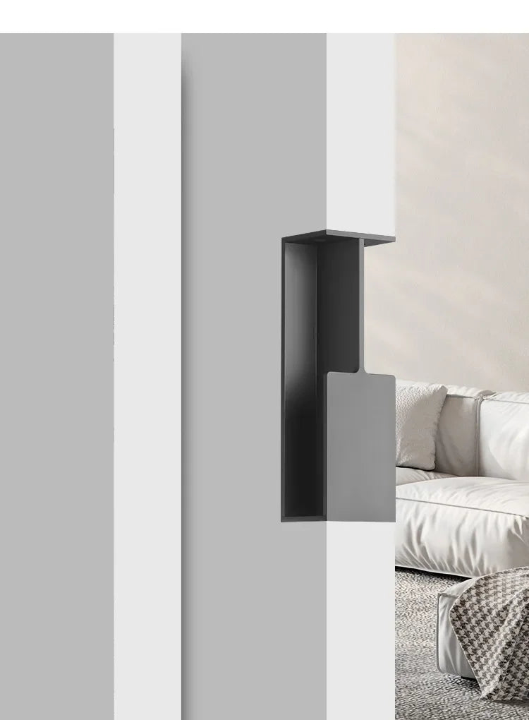 Invisible Handle Embedded Furniture Handle Simple Sliding Door Handle Pocket Wooden Door Anti-collision Aluminum Alloy Hardware