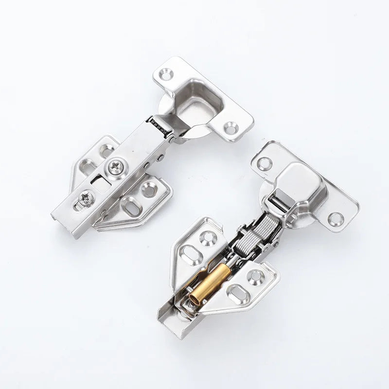 2/10PCS Stainless Steel Cabinet Hinges Soft Closing Hydraulic Door Hinge Damper Concealed Hinges with Screws