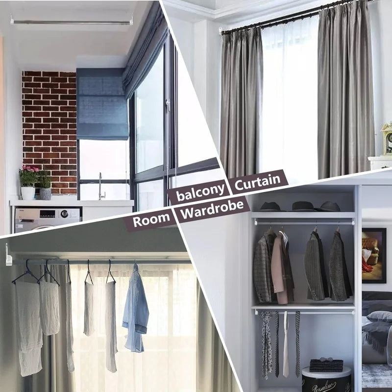 2/6/10pcs Thicken Closet Rod Brackets,Oval Hanging Clothes Rod Holder,Wardrobe Clothes Tube Support,Household Storage Organizer