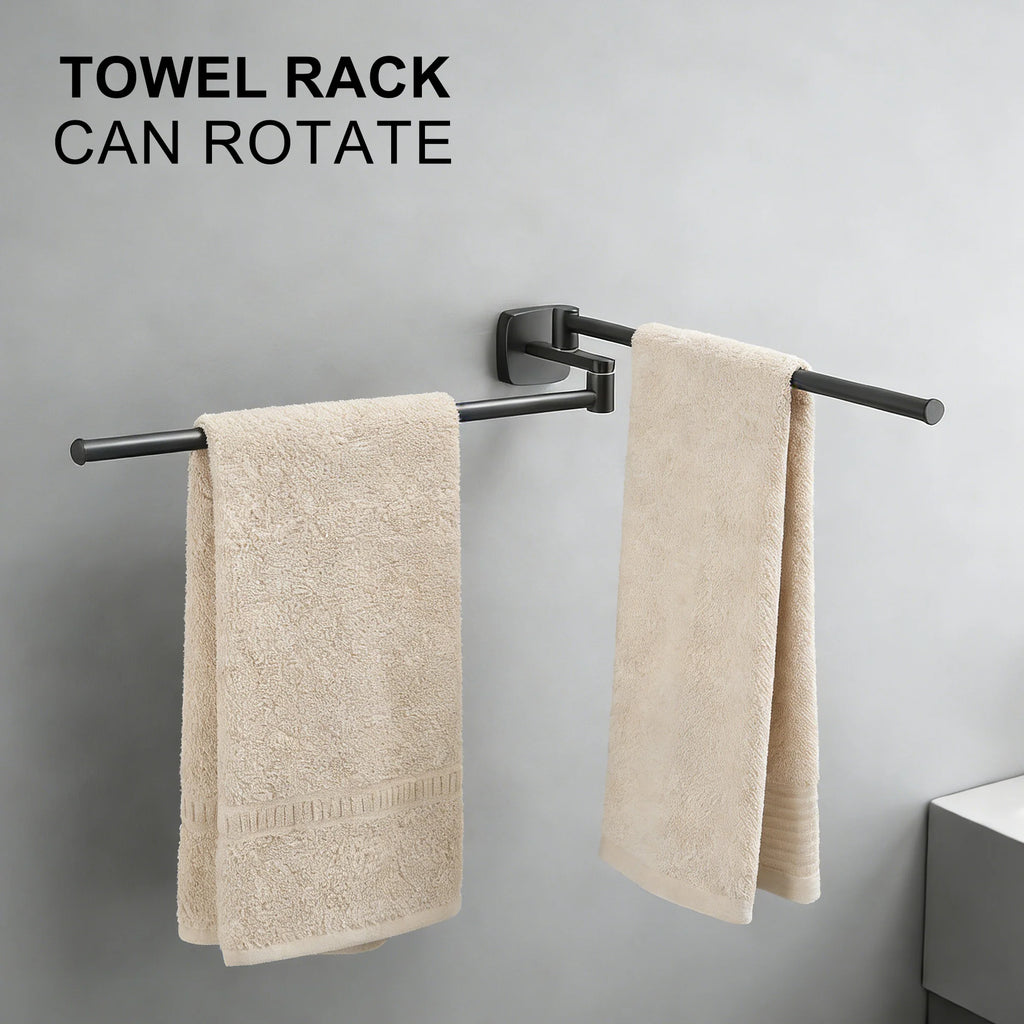 Bathroom towel bar, folding towel rack