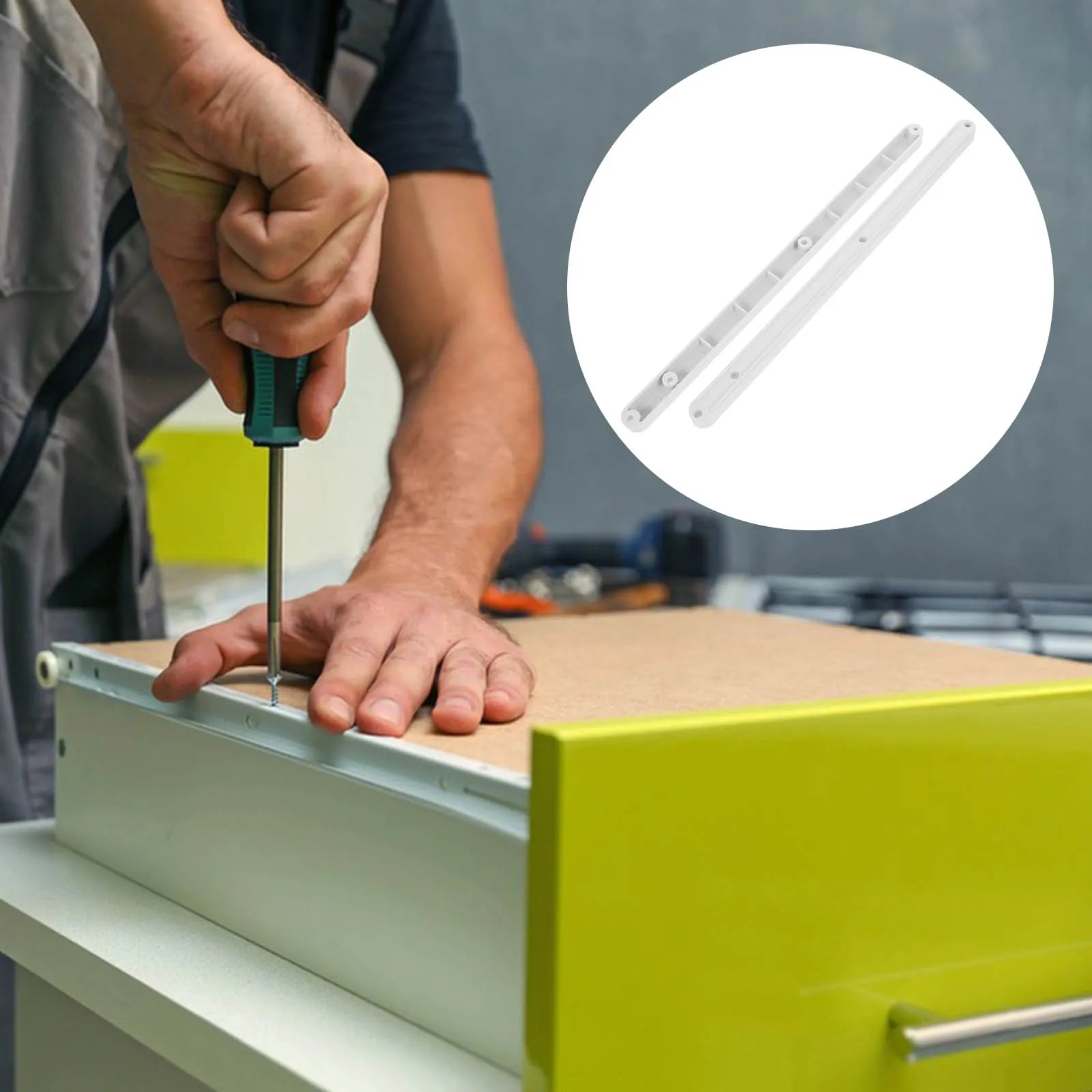 2pcs Guide Rail Drawer Plastic Slide Wardrobe Runner Cabinet SSlidesrage Box Slide Rail Telescopic Track For Cupboard Locker