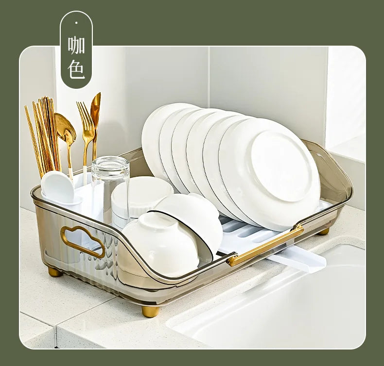 Kitchen Plate Pan Dish Drying Rack Sink Dish Drainer Detachable Rack Organizer Holder for Kitchen Countertop Utensil Holder