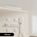 Bathroom black brass thermostatic shower set with LED digital display ceiling design,wall mounted with 4 functions Shower system