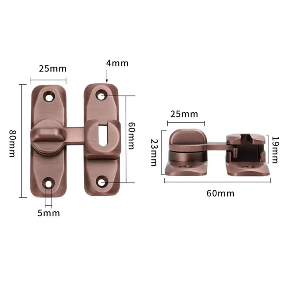 Sliding Door Latch Sliding Door Lock Buckle Hasp Door Bolt Anti-theft Buckle Free Punching Door Buckle
