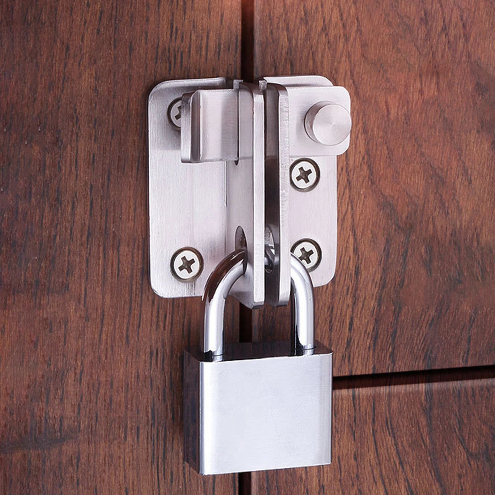 Door Bolts Buckles with Screw Stainless Steel Latch Hasp Door Locks Security Door Locks for Bedroom Drawer Window